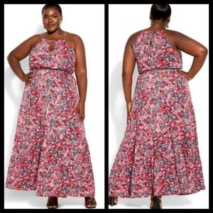 City Chic Ditsy Floral Maxi Dress 16, 18, 20, 24 NWT